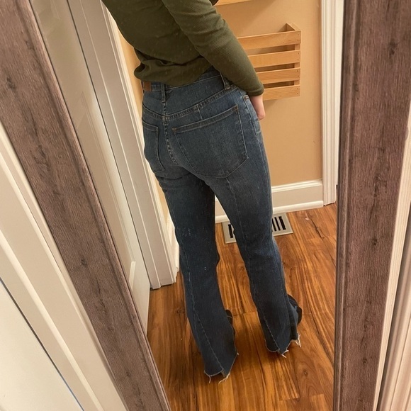 Madewell Cali Demi-Boot  Destructed-Hem Edition Women’s Jeans - Picture 14 of 15